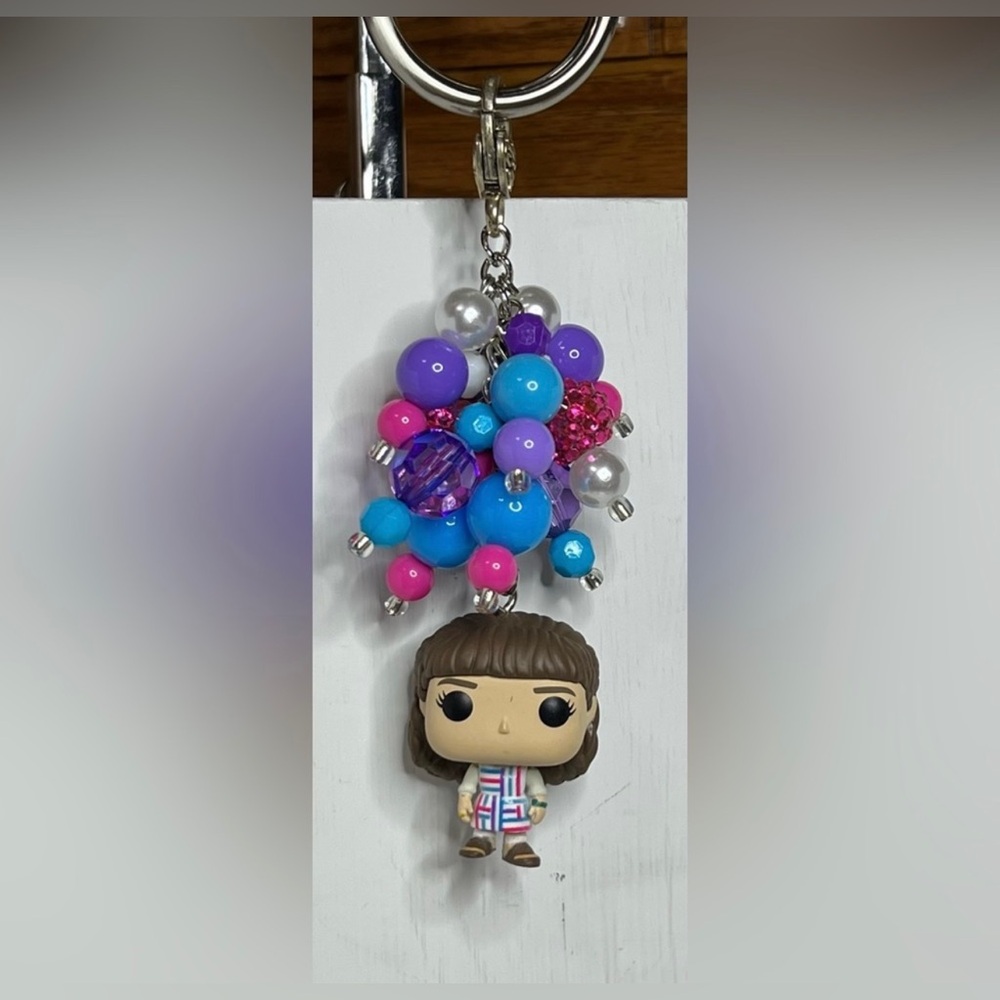 Stranger Things Eleven Beaded Bag Charm/Keychain